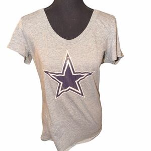 Vintage Victoria’s Secret PINK Sequined Dallas Cowboys T-Shirt Large